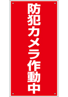 管理看板　防犯カメラ作動中