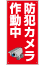 管理看板　防犯カメラ作動中　イラスト入り