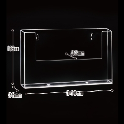 壁掛け専用カタログ入れ(A4判/横)クリアープラスチック